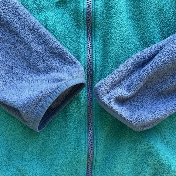 The North Face Men’s Glacier Alpine Fleece Zip Jacket Color Block Teal Blue XL - Picture 4 of 9